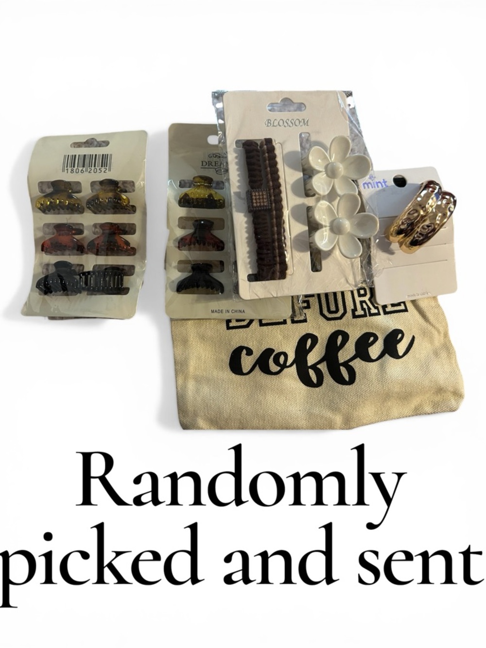 Randomly picked and sent Assorted Hair Clips & Accessories